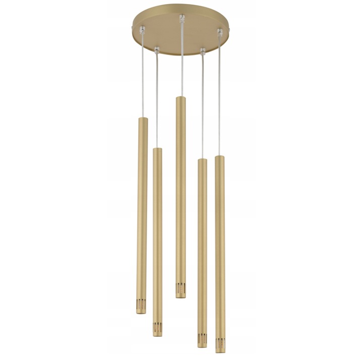 Полилей Sigma Sopel, 5 източника на светлина, Стомана, Златист, G9, 100x25 см
