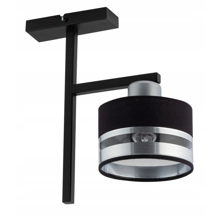 Lustra Pro с 1 източник на светлина, Sigma, Steel, Black/Silver, E27, 32x28 cm