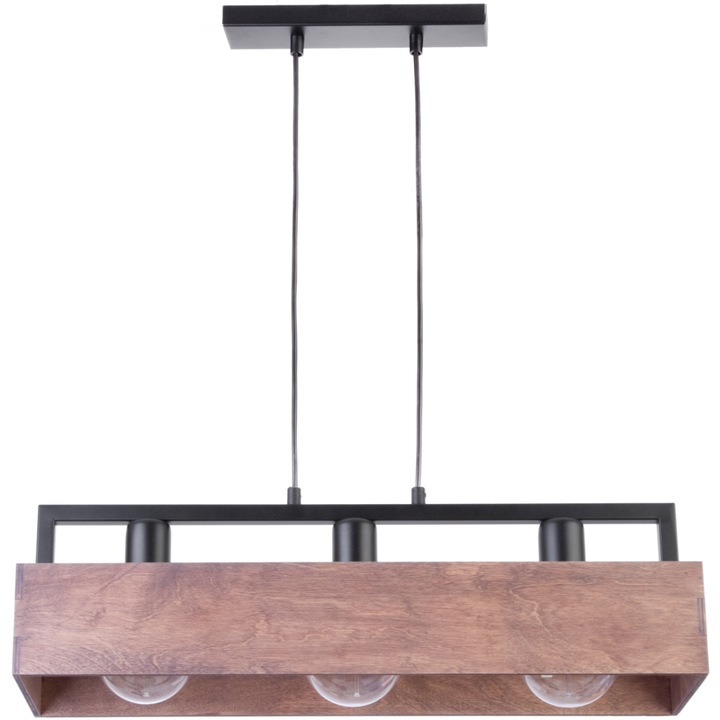 Sigma Dakota csillár 3 fényforrással, Acél, Barna, E27, 80x60 cm