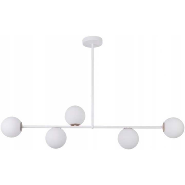 Полилей Gama с 5 източника на светлина, Sigma, Steel, Бял, G9, 68x106 см