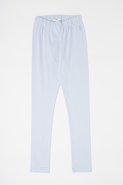 Esprit, Панталон с памук с лого, Ледено синьо