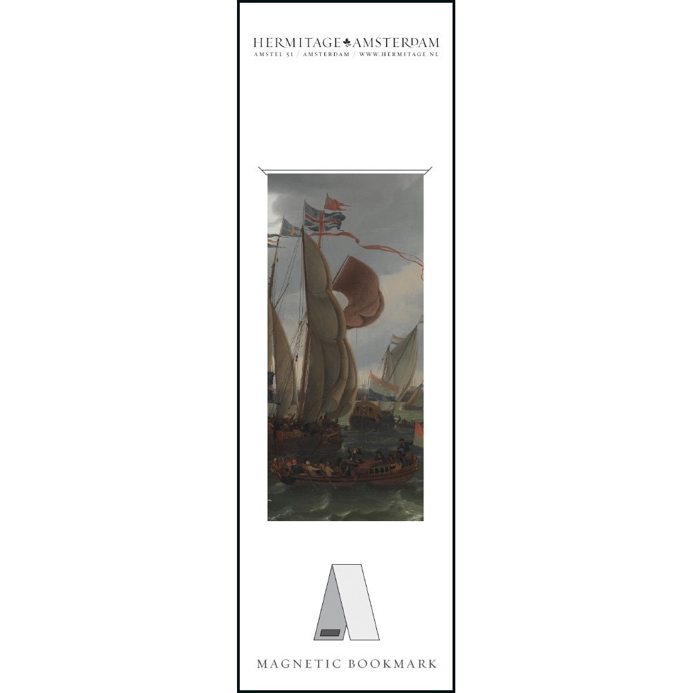 Semn carte magn. Parade of vessels on the IJ, Ludolf Bakhuizen