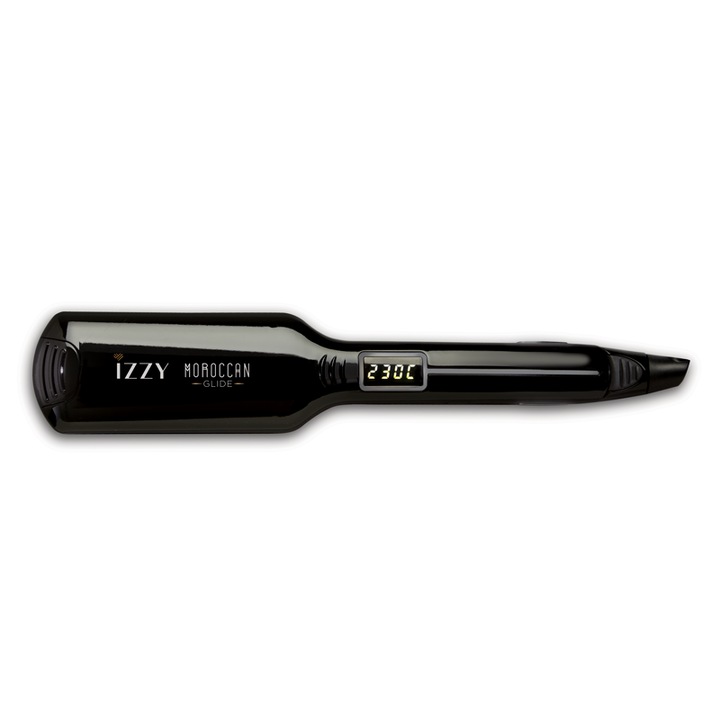 Placa de indreptat parul Izzy XL Moroccan Glide IZ-7100, 180-230 Grade, Negru