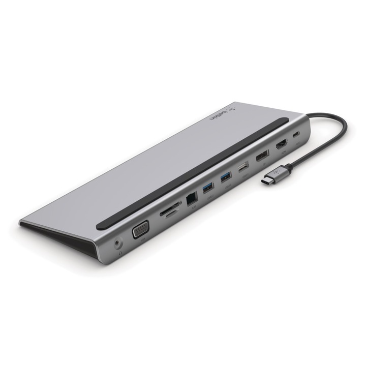 Докинг Станция, Belkin, USB-C 11 Port MULTIPORT, Сив