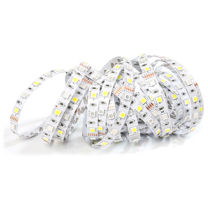 LED лента, 12V, 5050 RGBW 300LED, 5 м, IP20, 3000K RGB Топла бяла
