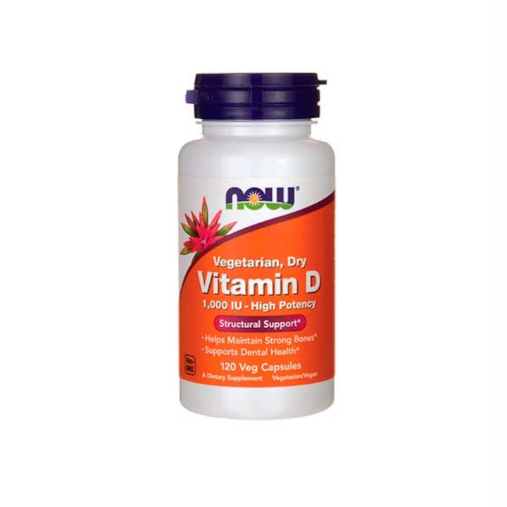 Supliment alimentar Vitamina D, Now Foods, 1000U, 120 capsule