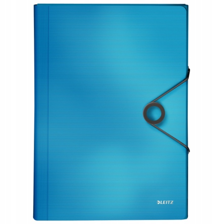 Mapa pentru documente Leitz, Format A4, 6 compartimente, Polipropilena, Albastru deschis