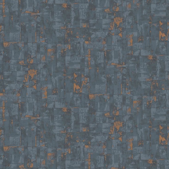 Mosható modern dekor tapéta, bronz, kék utánzatok2 10179-08 0,53mx 10m