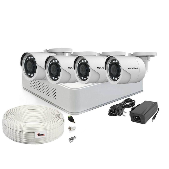 Kit - Sistem Supraveghere Video UltraHD HIKVISION - 2 camere 5MP - HDD inclus
