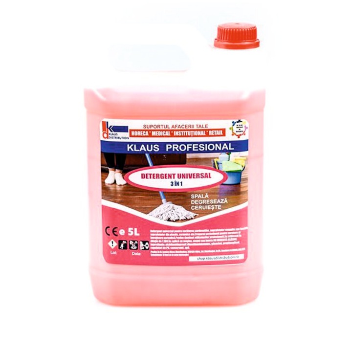 Detergent pardoseli cu miros floral 3 in 1, Klaus Distribution, 5 l
