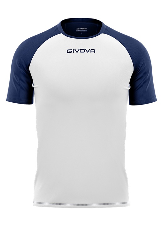 Tricou Givova Capo, Alb/Bleumarin