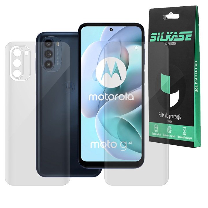 Комплект 2 фолиа SILKASE за Motorola Moto G41, защита на телефона, възобновяем силикон