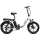 Bicicleta electrica F20, Fafrees, 20'', 250W, 36V, 25km/h, 153x63.5 cm, 150kg, Alb