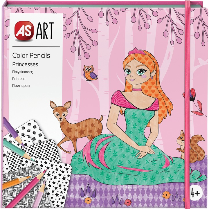 Комплект за рисуване AS Art - Cayons, Принцеси