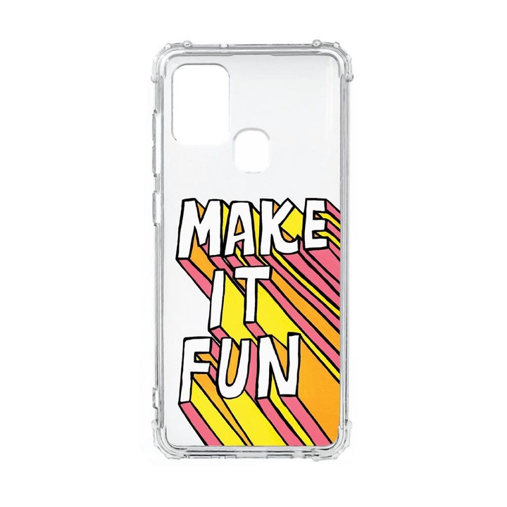 Husa Anti Shock Compatibila Cu Samsung Galaxy A21s, Make It Fun, Premium Silicon, Military Grade Drop Protection, AS 494