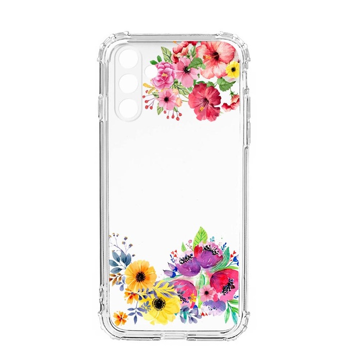 Husa BestCase® Anti Shock, Compatibila Cu Samsung Galaxy S23, Flowers, Rezistenta La Socuri, Protectie Camera, AS 56