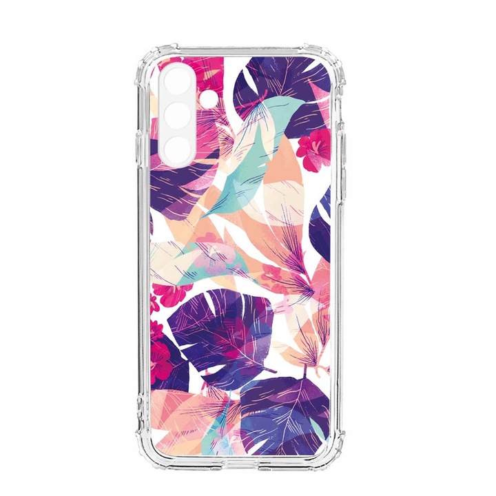 Husa BestCase® Anti Shock, Compatibila Cu Samsung Galaxy S23, Tropical Flowers, Rezistenta La Socuri, Protectie Camera, AS 71