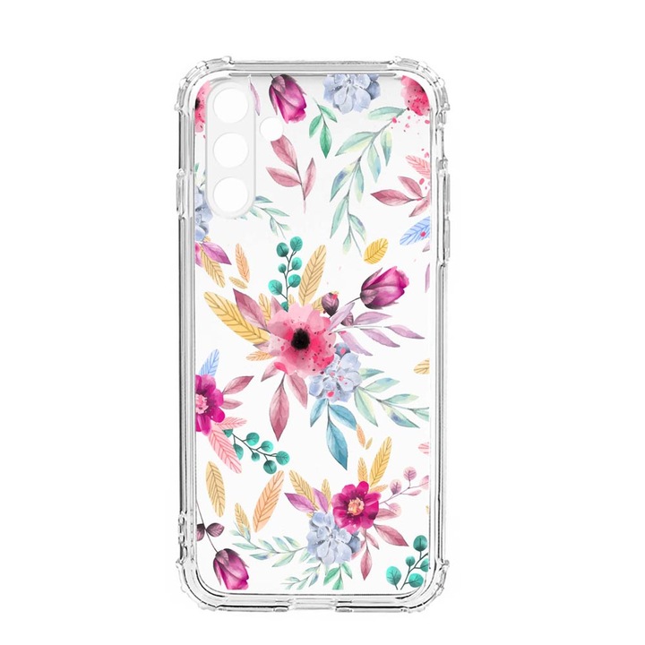 Husa BestCase® Anti Shock, Compatibila Cu Samsung Galaxy S23, Happy Flowers, Rezistenta La Socuri, Protectie Camera, AS 69