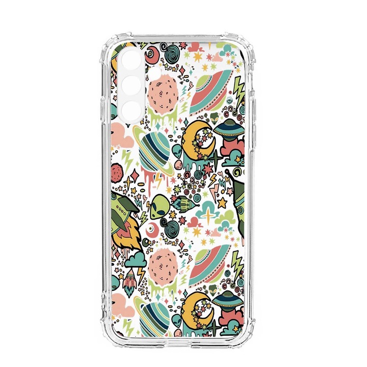 Husa BestCase® Anti Shock, Compatibila Cu Samsung Galaxy S23, Universe, Planets UFO, Rezistenta La Socuri, Protectie Camera, AS 472