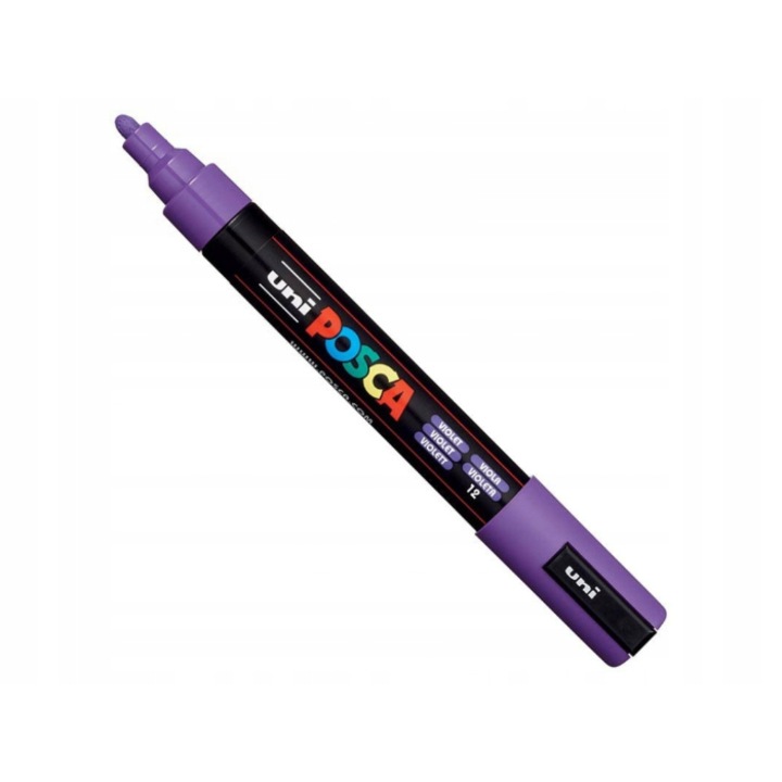 Маркер Posca PC-5M Uni, Бързо съхнещ, Нетоксичен, Лилав