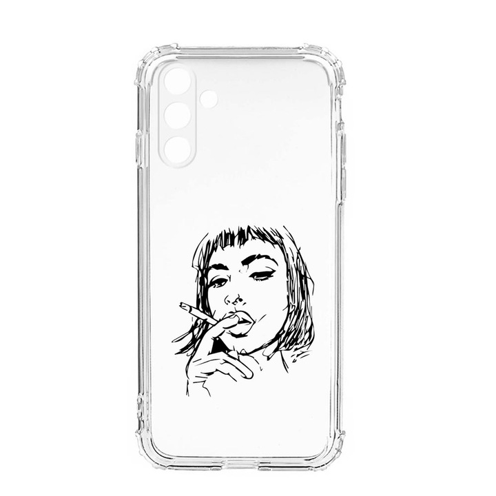 Husa BestCase® Anti Shock, Compatibila cu Samsung Galaxy S23, Smoking Woman, Rezistenta La Socuri, Protectie Camera, AS 749