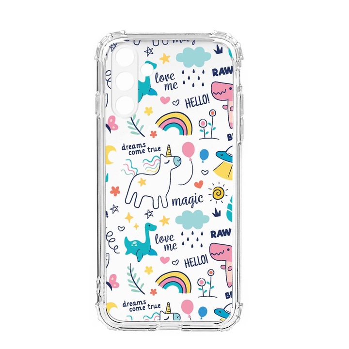 Husa BestCase® Anti Shock, Compatibila cu Samsung Galaxy S23, Unicorn - Dreams Comes True, Rezistenta La Socuri, Protectie Camera, AS 759