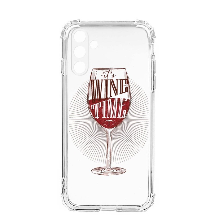 Husa BestCase® Anti Shock, Compatibila cu Samsung Galaxy S23, Wine Time, Rezistenta La Socuri, Protectie Camera, AS 808