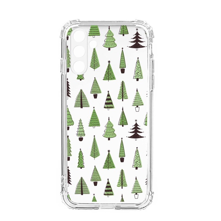 Husa BestCase® Anti Shock, Compatibila cu Samsung Galaxy S23, Christmas Tree Shapes, Rezistenta La Socuri, Protectie Camera, AS 872