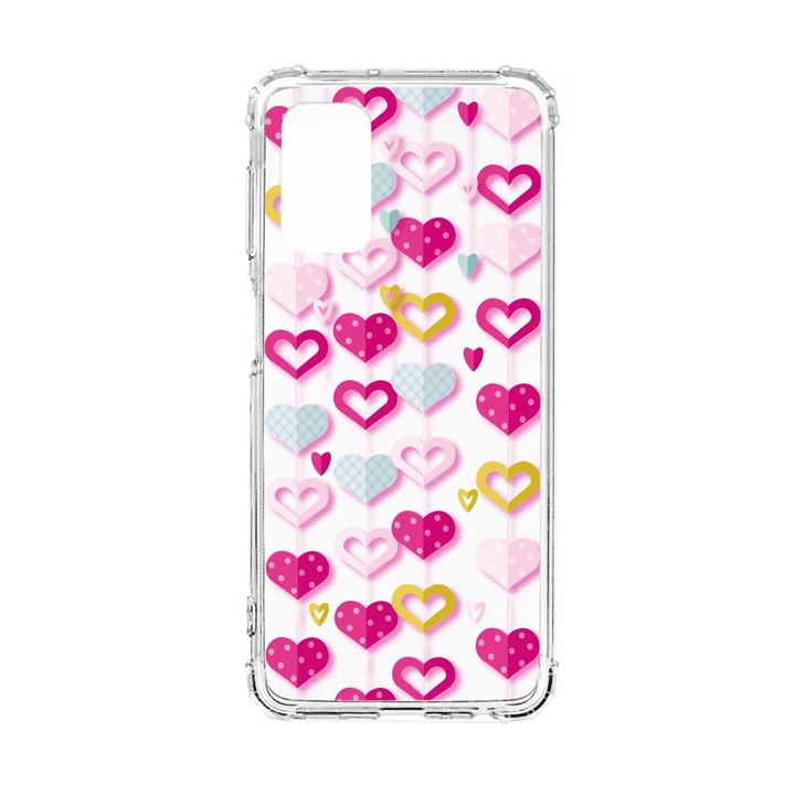 Husa BestCase® Anti Shock, Compatibila Cu Xiaomi Redmi Note 11T Pro, Lovely Hearts, Rezistenta La Socuri, Protectie Camera, AS 185