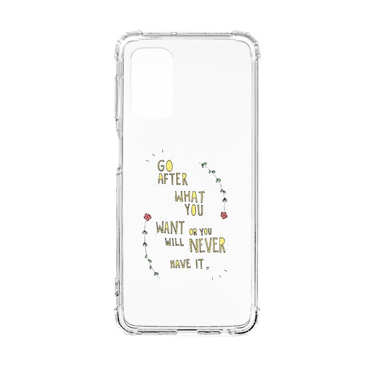 Силиконов калъф Unique за Xiaomi Redmi Note 10 Pro Max, Go After What You Want, Anti Shock, AS 483