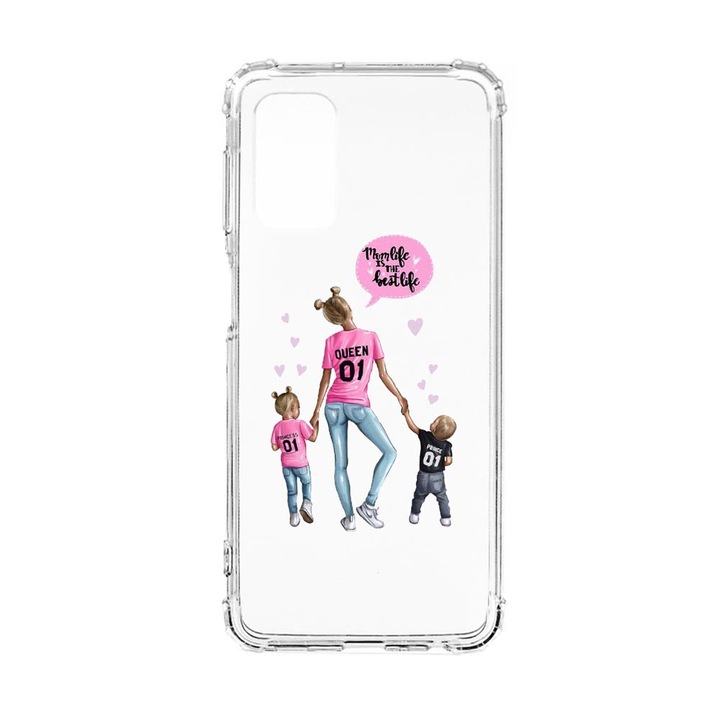 Strapabíró Anti Shock Védőtok, Samsung Galaxy A33 5G, Mom Life Boy And Girl, Military Grade Drop Protection, AS 557