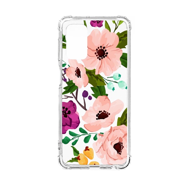 Силиконов калъф Unique за Redmi Note 11s 4G, Pastel Flowers, Anti Shock, AS 629