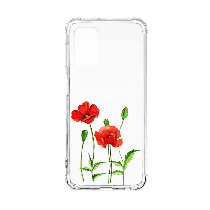 Husa Anti Shock Silicon Compatibila Cu Honor 50 SE, Red Poppy, Military Grade Drop Protection, AS 643