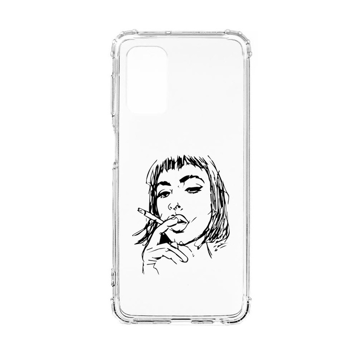 Husa Anti Shock Silicon Compatibila Cu Xiaomi Redmi Note 11S 5G, Smoking Woman, Military Grade Drop Protection, AS 749