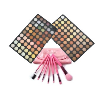 Trusa farduri cu 120 de culori Neutral Nude + 7 pensule machiaj Trusa farduri cu 120 de culori Neutral Nude + 7 pensule machiaj