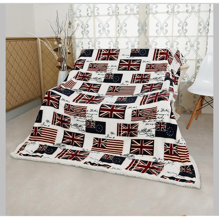Одеяло City Home Stil, Полиестер, 160x200 см, Принт London Flag 1