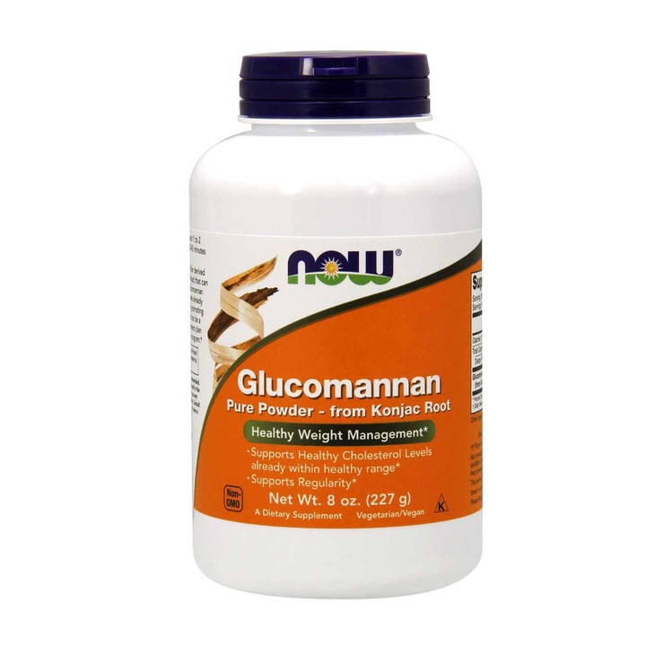 Supliment alimentar pudra Glucomannan, Now Foods, 227g