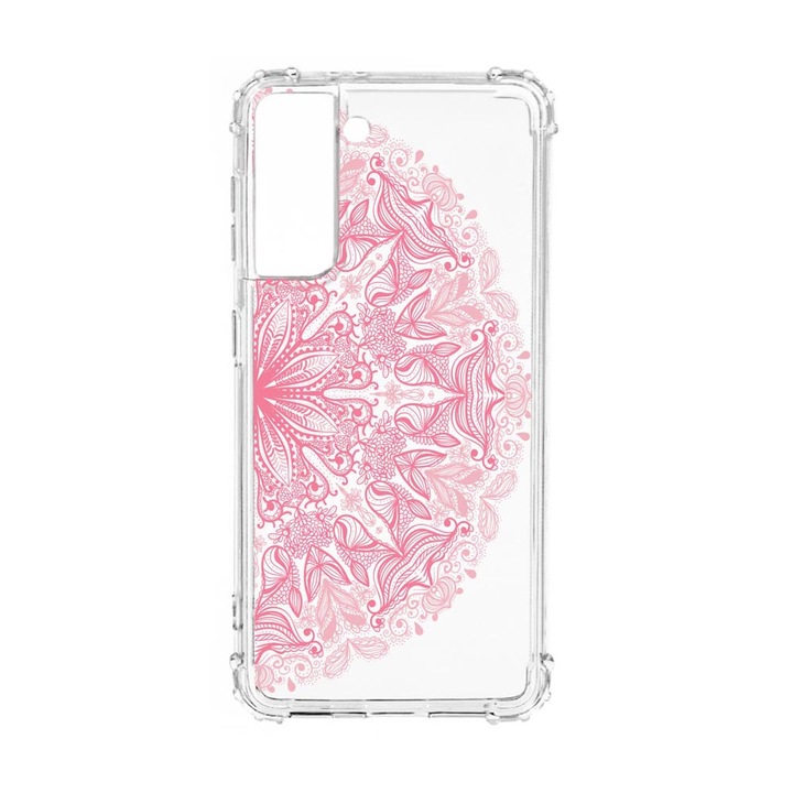 Силиконов калъф Unique за Samsung Galaxy S21, Lace Pink, Premium Silicon, Anti Shock, AS 21