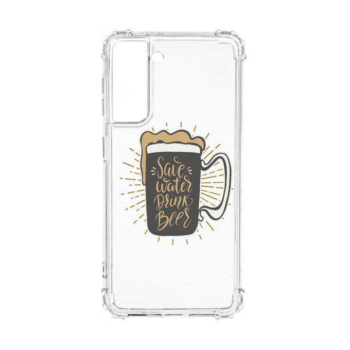 Силиконов калъф Unique за Samsung Galaxy S21 FE, Save Water, Anti Shock, AS 806