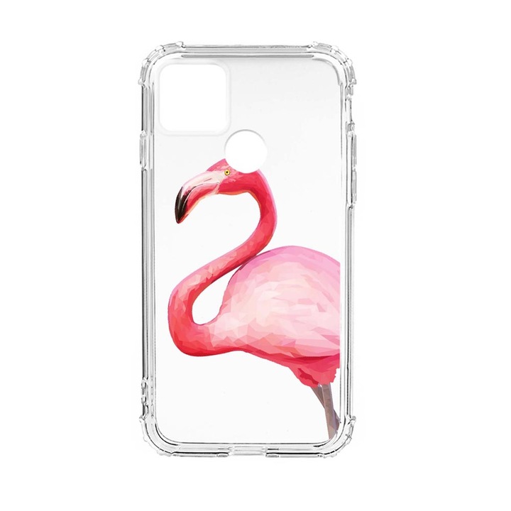 Husa Silicon Anti Shock Compatibila Cu Xiaomi Redmi 10A, Flamingo, Rezistenta la socuri, Military Grade Drop Protection, AS 55