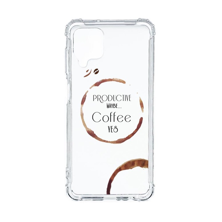 Husa Anti Shock Compatibila Cu Samsung Galaxy M12 / Galaxy F12, Coffee, Premium Silicon, Military Grade Drop Protection, AS 33