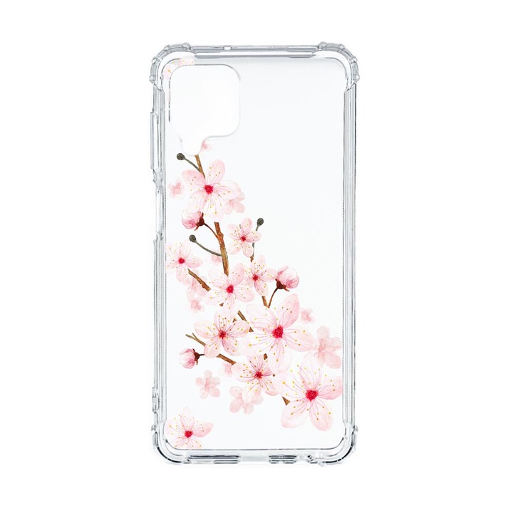 Husa Anti Shock Compatibila Cu Samsung Galaxy M12 / Galaxy F12, Spring Flower, Premium Silicon, Military Grade Drop Protection, AS 62