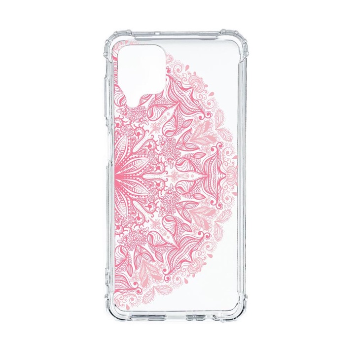 Husa Anti Shock Compatibila Cu Samsung Galaxy M12 / Galaxy F12, Lace Pink, Premium Silicon, Military Grade Drop Protection, AS 21