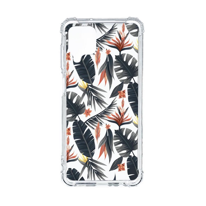 Husa Anti Shock Compatibila Cu Samsung Galaxy M12 / Galaxy F12, Tropical, Premium Silicon, Military Grade Drop Protection, AS 88