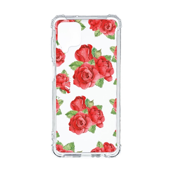 Husa Anti Shock Compatibila Cu Samsung Galaxy M12 / Galaxy F12, Rose, Premium Silicon, Military Grade Drop Protection, AS 97