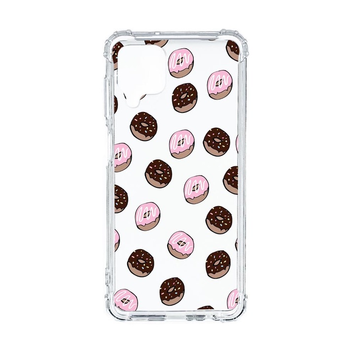 Husa Anti Shock Compatibila Cu Samsung Galaxy M12 / Galaxy F12, Donuts, Premium Silicon, Military Grade Drop Protection, AS 667