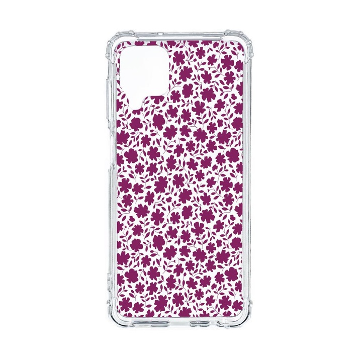 Husa Anti Shock Compatibila Cu Samsung Galaxy M12 / Galaxy F12, Flowers Pattern, Premium Silicon, Military Grade Drop Protection, AS 627