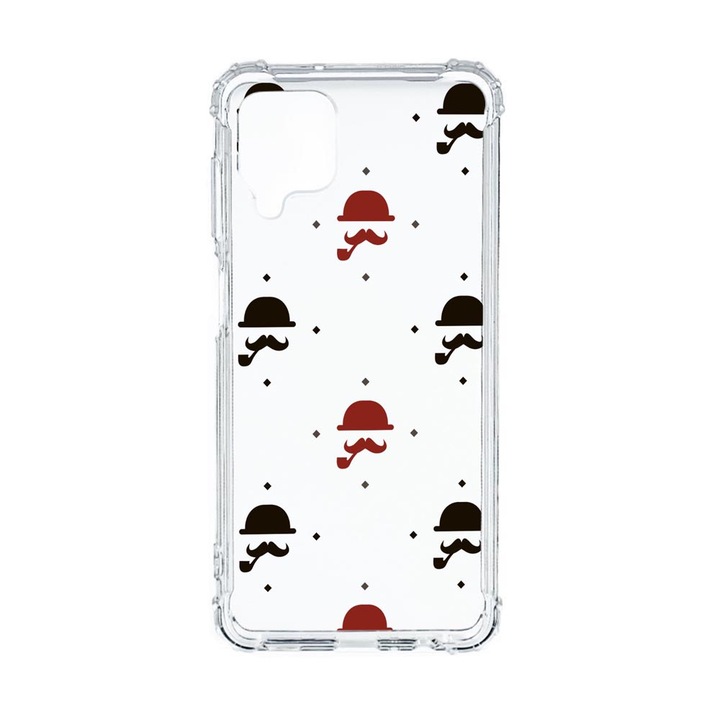 Husa Anti Shock Compatibila Cu Samsung Galaxy M12 / Galaxy F12, Mustache, Premium Silicon, Military Grade Drop Protection, AS 180