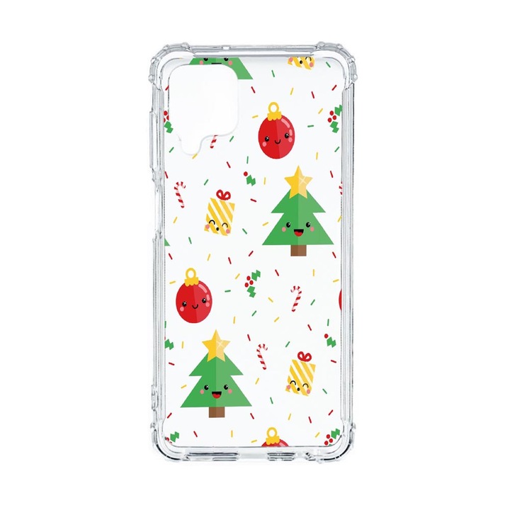 Husa Anti Shock Compatibila Cu Samsung Galaxy M12 / Galaxy F12, Xmas, Premium Silicon, Military Grade Drop Protection, AS 309