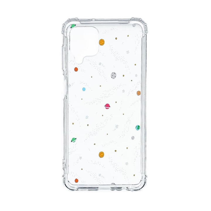Husa Anti Shock Compatibila Cu Samsung Galaxy M12 / Galaxy F12, Universe, Planets, Premium Silicon, Military Grade Drop Protection, AS 470